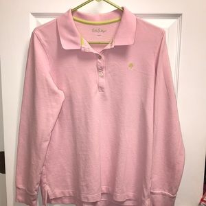 Pale Pink Lilly Pulitzer Polo w/ long sleeves